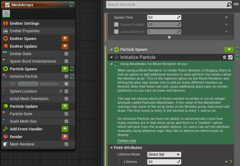 The original note feature in 4.27, notes on modules only