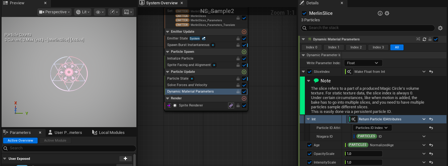 A note attached to an input row, not just a module